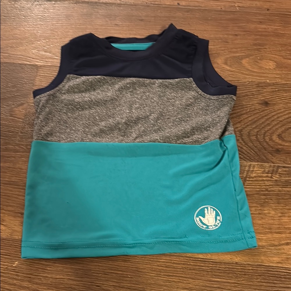 Body Glove Blue and Gray Tank Top Colorblock Design